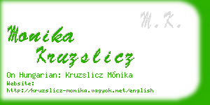 monika kruzslicz business card