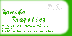 monika kruzslicz business card